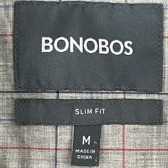 Bonobos Button Down Shirt Mens Medium Slim Fit Plaid Multicolor Long Sleeve - Picture 2 of 10